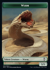 Elf Warrior // Wurm Double-Sided Token [Streets of New Capenna Commander Tokens] | GrognardGamesBatavia