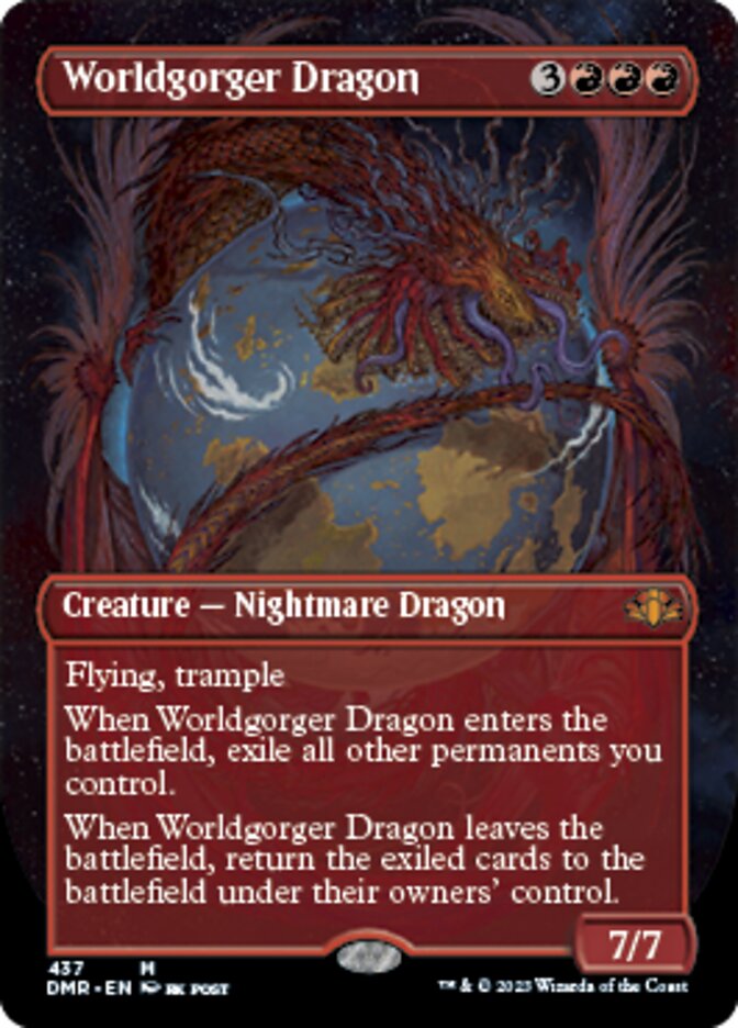 Worldgorger Dragon (Borderless Alternate Art) [Dominaria Remastered] | GrognardGamesBatavia