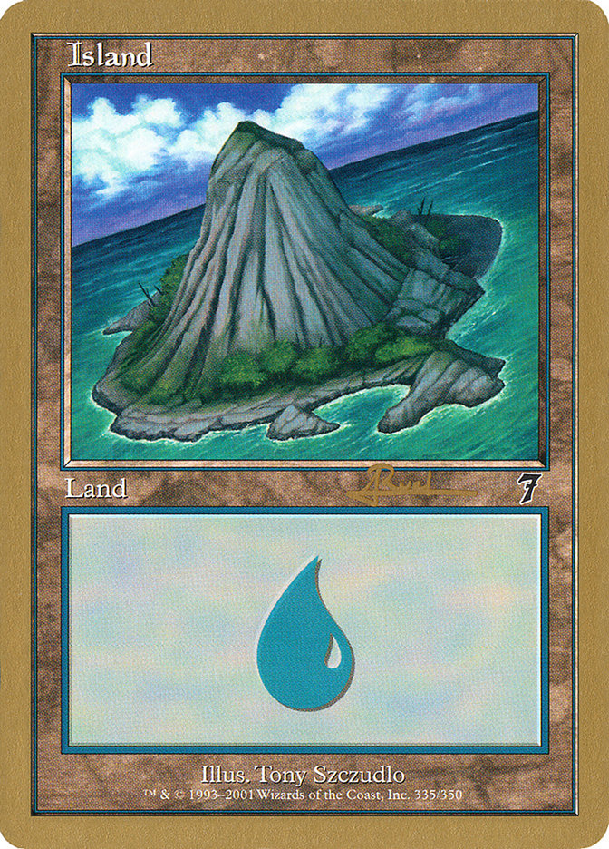 Island (ar335) (Antoine Ruel) [World Championship Decks 2001] | GrognardGamesBatavia