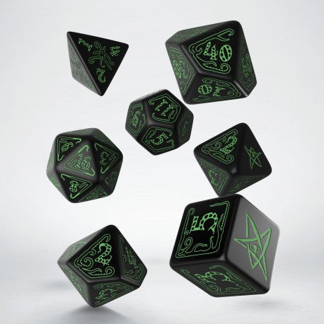 Call of Cthulhu Dice Set - Black and Green | GrognardGamesBatavia