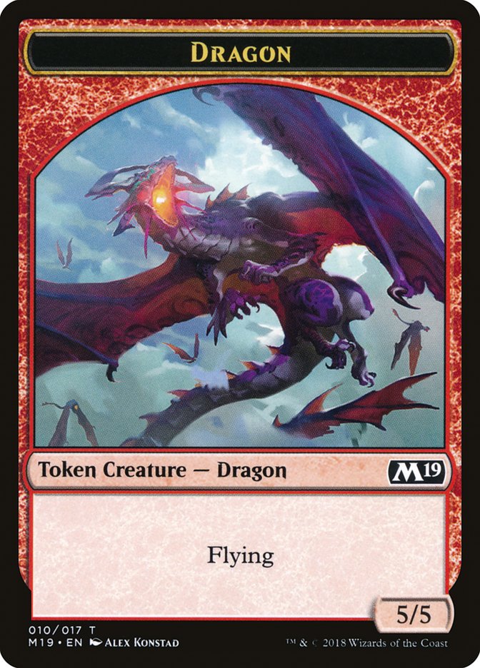 Dragon Token (010/017) [Core Set 2019 Tokens] | GrognardGamesBatavia