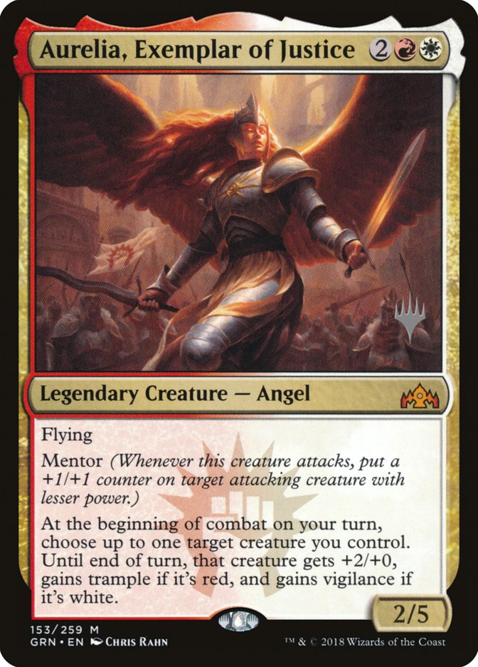 Aurelia, Exemplar of Justice (Promo Pack) [Guilds of Ravnica Promos] | GrognardGamesBatavia