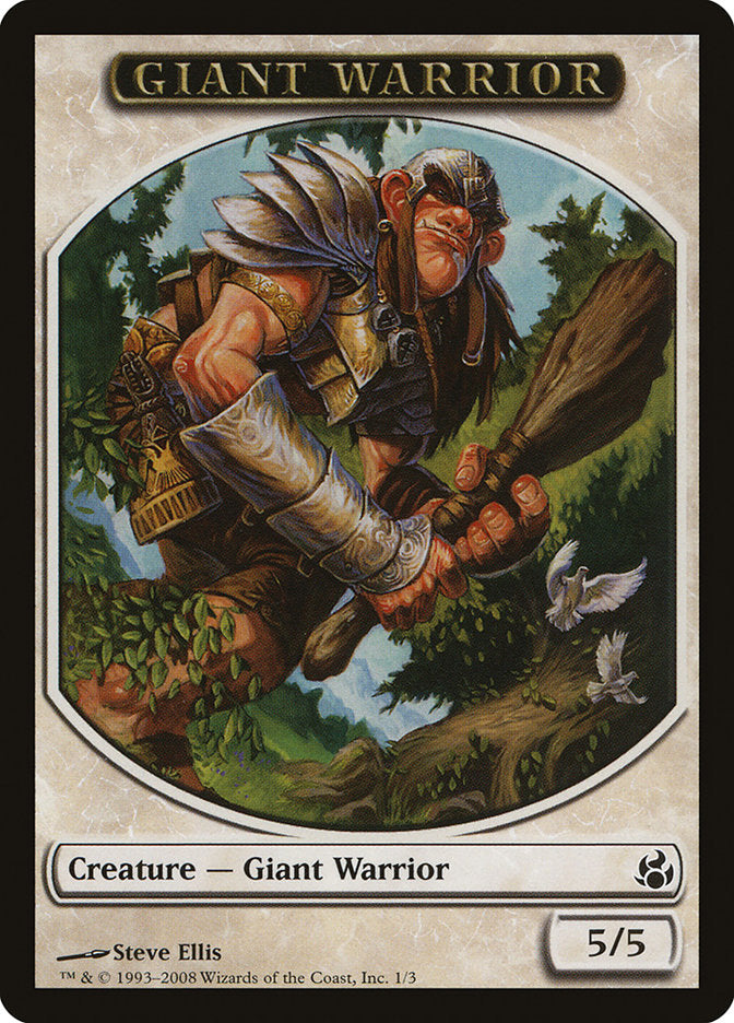 Giant Warrior Token [Morningtide Tokens] | GrognardGamesBatavia