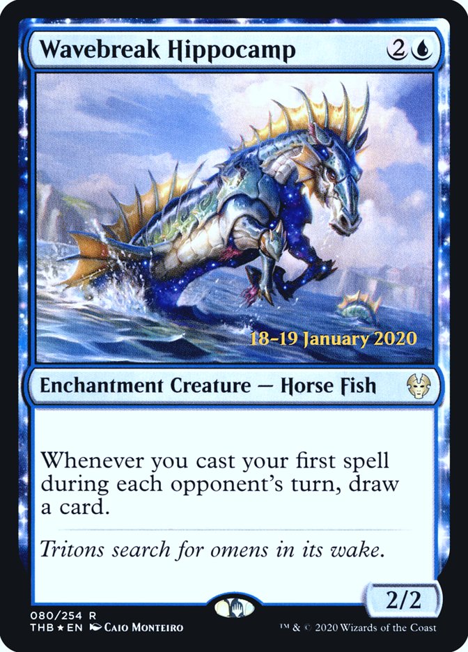 Wavebreak Hippocamp [Theros Beyond Death Prerelease Promos] | GrognardGamesBatavia