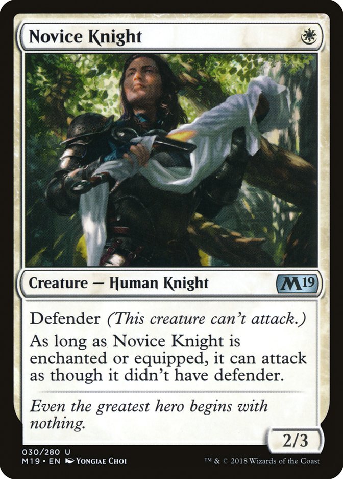 Novice Knight [Core Set 2019] | GrognardGamesBatavia