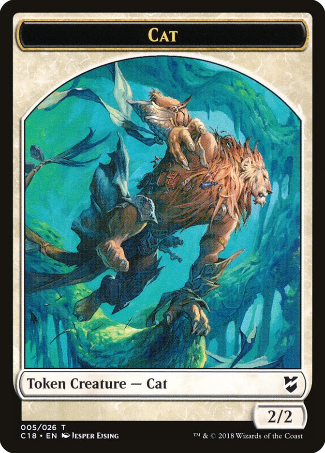 Cat Token [Commander 2018 Tokens] | GrognardGamesBatavia