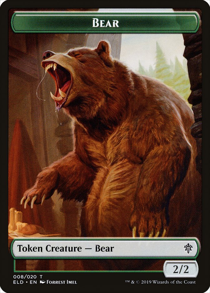 Bear Token [Throne of Eldraine Tokens] | GrognardGamesBatavia