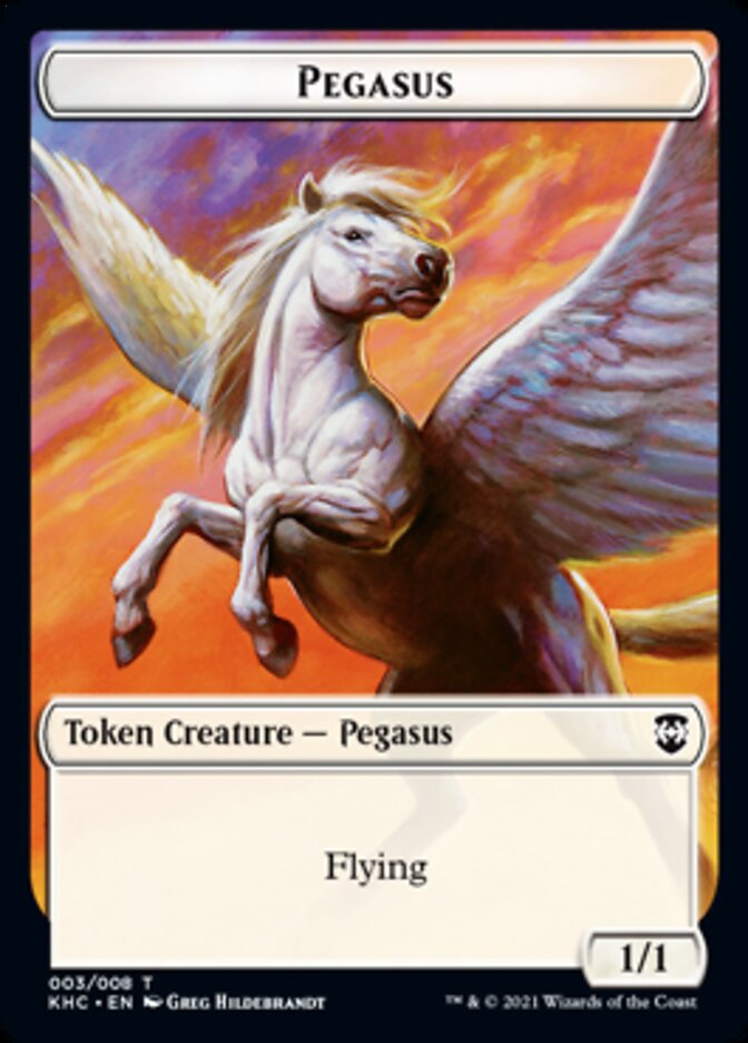 Pegasus Token [Kaldheim Commander Tokens] | GrognardGamesBatavia