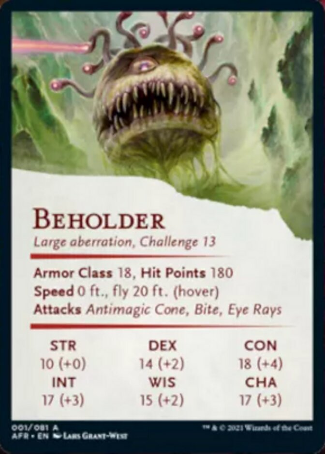 Beholder Art Card [Dungeons & Dragons: Adventures in the Forgotten Realms Art Series] | GrognardGamesBatavia