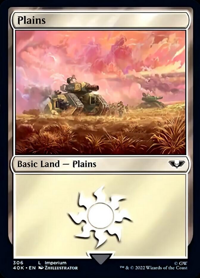 Plains (306) (Surge Foil) [Universes Beyond: Warhammer 40,000] | GrognardGamesBatavia