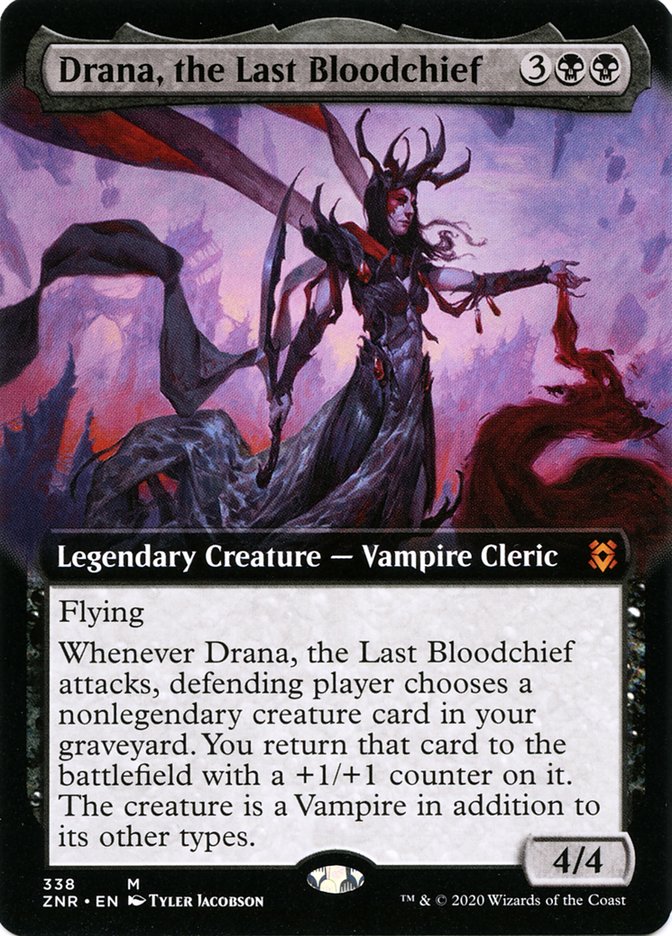 Drana, the Last Bloodchief (Extended Art) [Zendikar Rising] | GrognardGamesBatavia