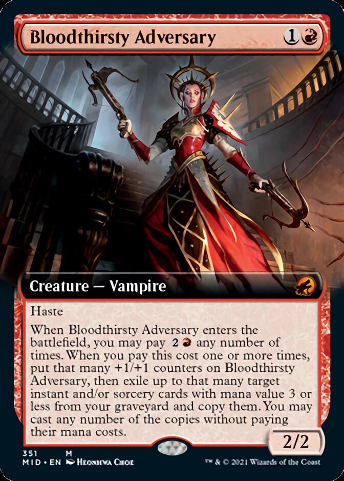 Bloodthirsty Adversary (Extended Art) [Innistrad: Midnight Hunt] | GrognardGamesBatavia