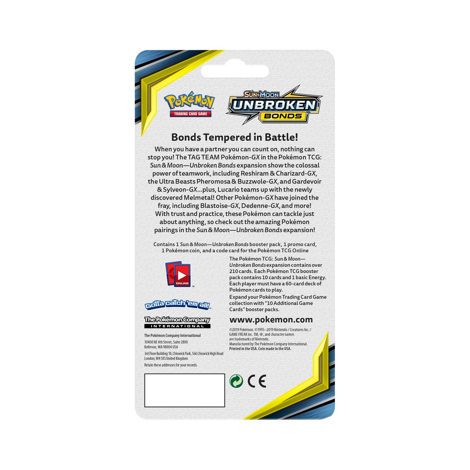 Sun & Moon: Unbroken Bonds - Single Pack Blister (Pikachu) | GrognardGamesBatavia