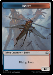 Soldier // Insect Double-Sided Token [March of the Machine Commander Tokens] | GrognardGamesBatavia