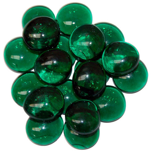 CHX01125 Crystal Dark Green Glass Stones | GrognardGamesBatavia