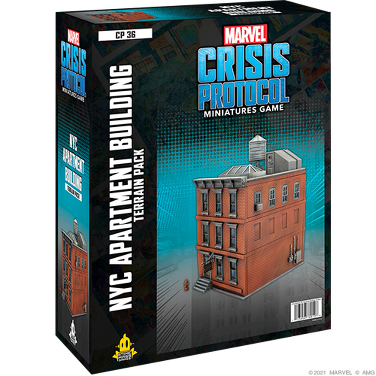 CP 36 Marvel Crisis Protocol: NYC Apartment Building Terrain Pack | GrognardGamesBatavia