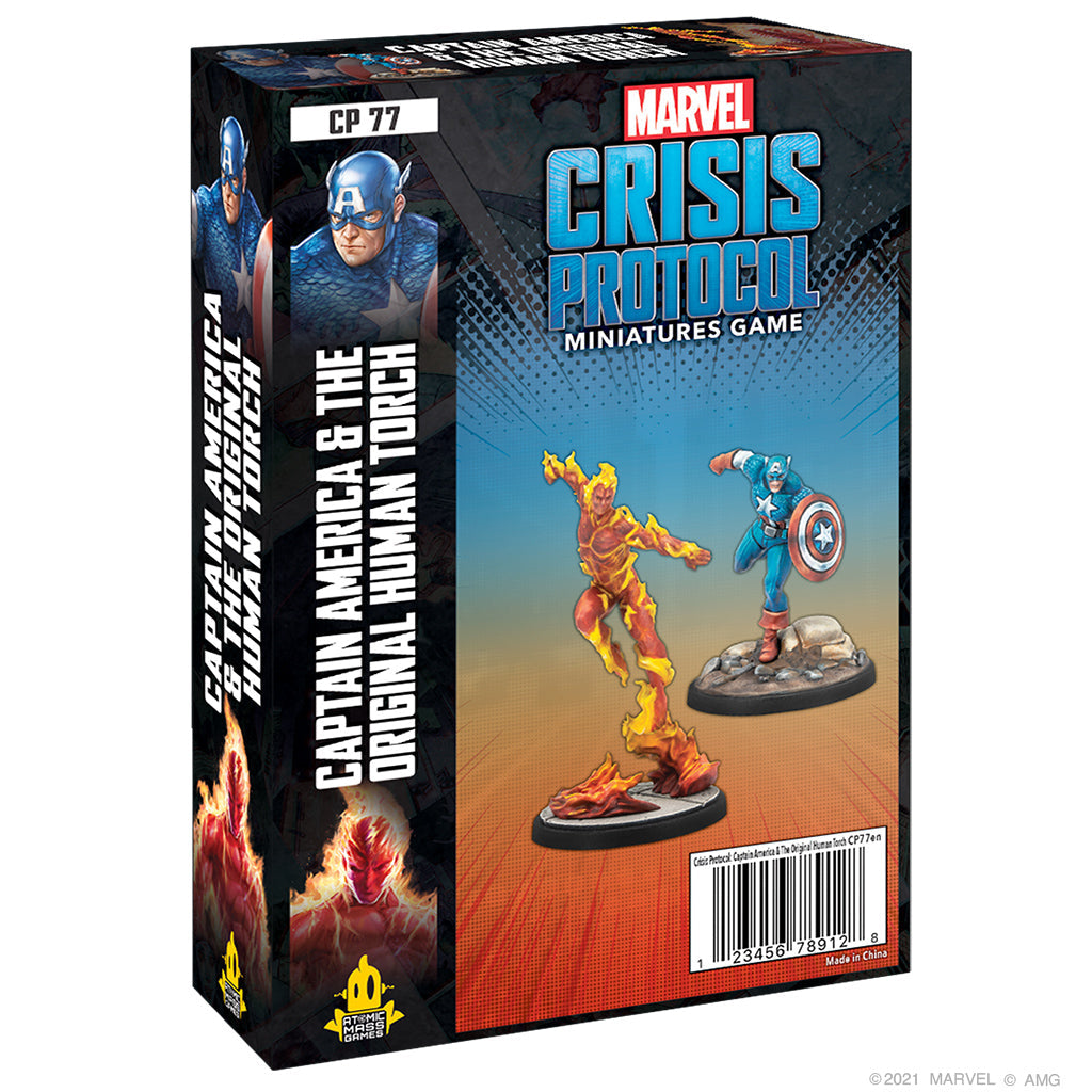 CP 77 Marvel Crisis Protocol: MARVEL: CRISIS PROTOCOL - CAPTAIN AMERICA & THE ORIGINAL HUMAN TORCH | GrognardGamesBatavia