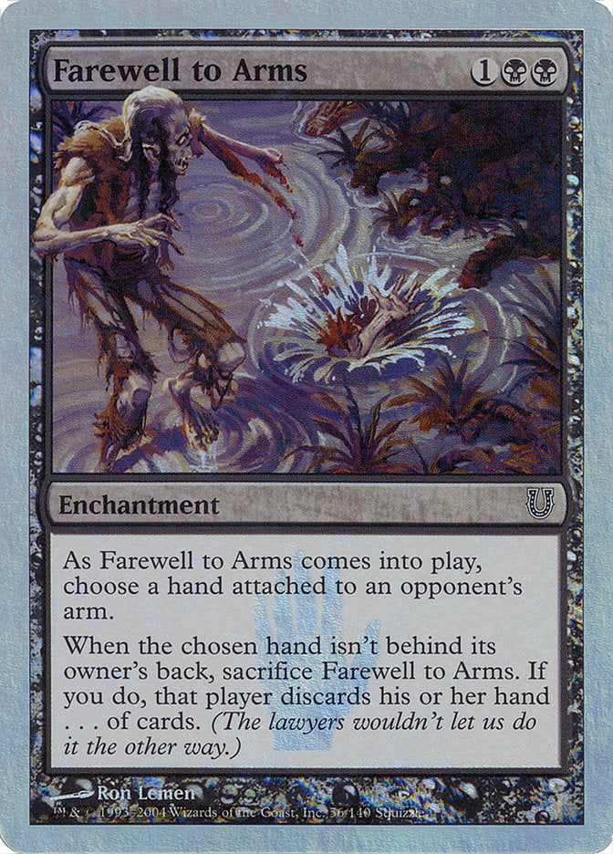 Farewell to Arms (Alternate Foil) [Unhinged] | GrognardGamesBatavia