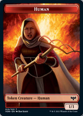 Copy // Human (010) Double-Sided Token [Innistrad: Crimson Vow Tokens] | GrognardGamesBatavia