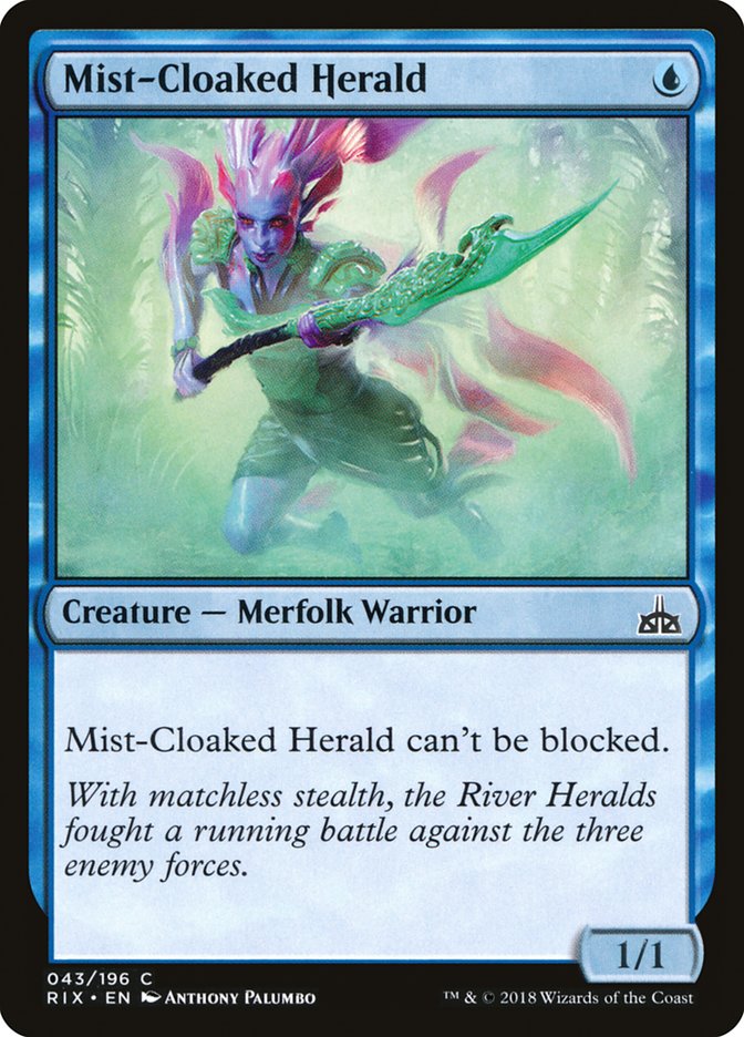 Mist-Cloaked Herald [Rivals of Ixalan] | GrognardGamesBatavia