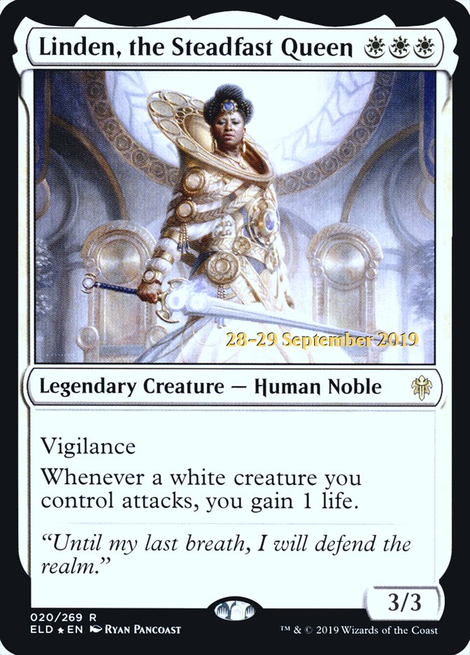 Linden, the Steadfast Queen [Throne of Eldraine Prerelease Promos] | GrognardGamesBatavia