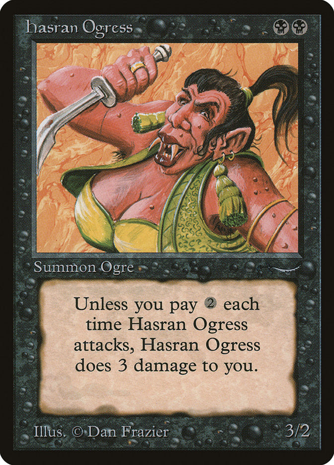 Hasran Ogress (Dark Mana Cost) [Arabian Nights] | GrognardGamesBatavia