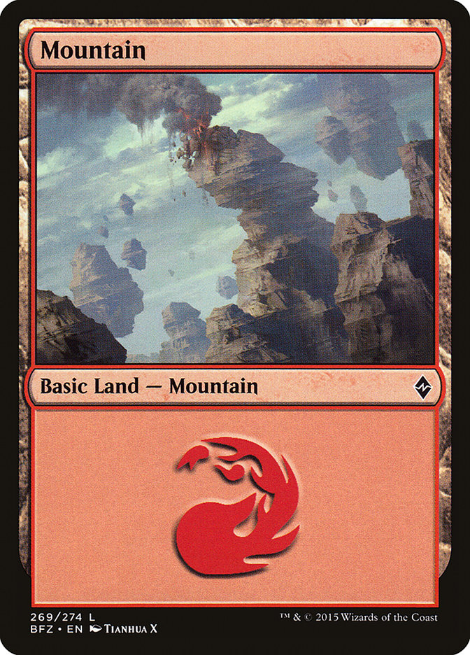 Mountain (269a) [Battle for Zendikar] | GrognardGamesBatavia