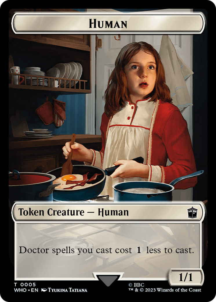 Human (0005) // Treasure (0029) Double-Sided Token [Doctor Who Tokens] | GrognardGamesBatavia