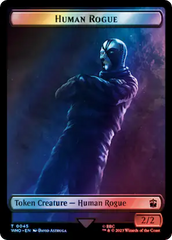 Human Rogue // Cyberman Double-Sided Token (Surge Foil) [Doctor Who Tokens] | GrognardGamesBatavia