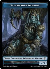 Salamander Warrior // Zombie Double-Sided Token [Murders at Karlov Manor Commander Tokens] | GrognardGamesBatavia