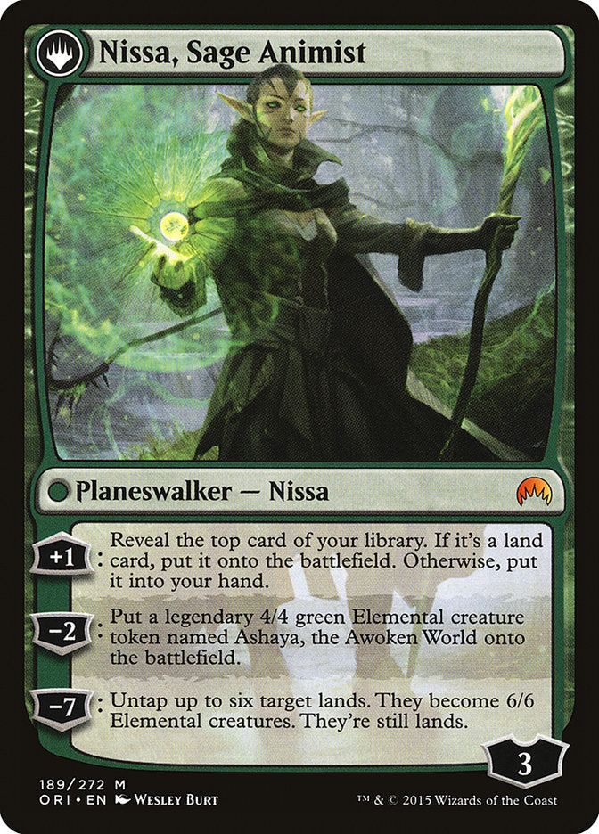 Nissa, Vastwood Seer // Nissa, Sage Animist [Magic Origins] | GrognardGamesBatavia