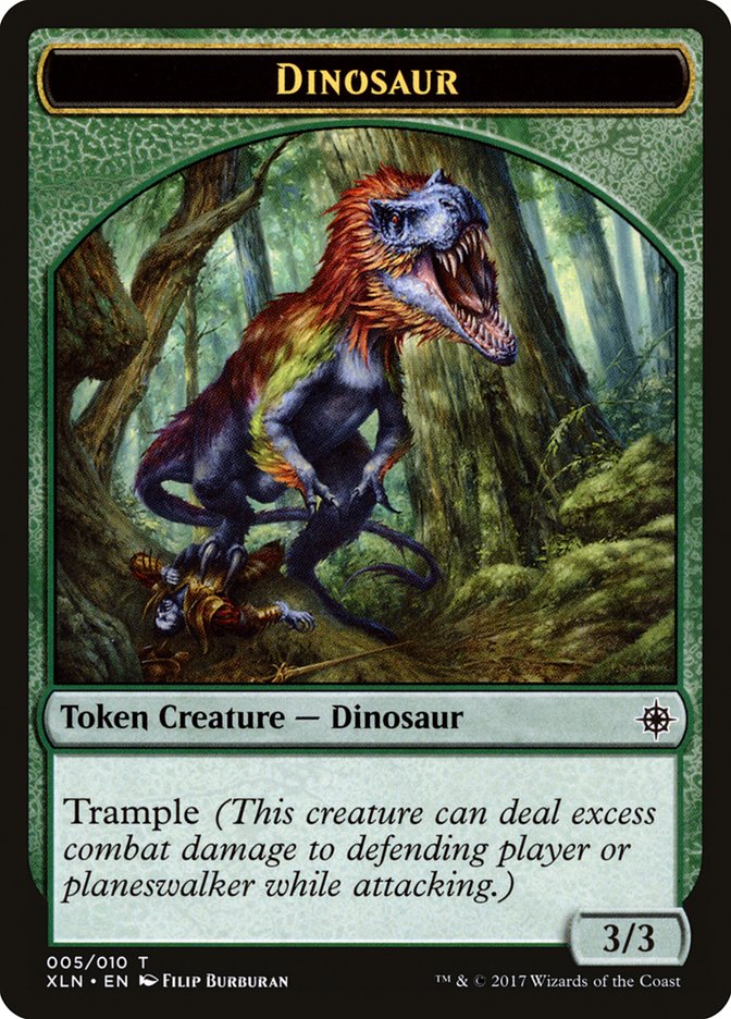 Dinosaur Token [Ixalan Tokens] | GrognardGamesBatavia