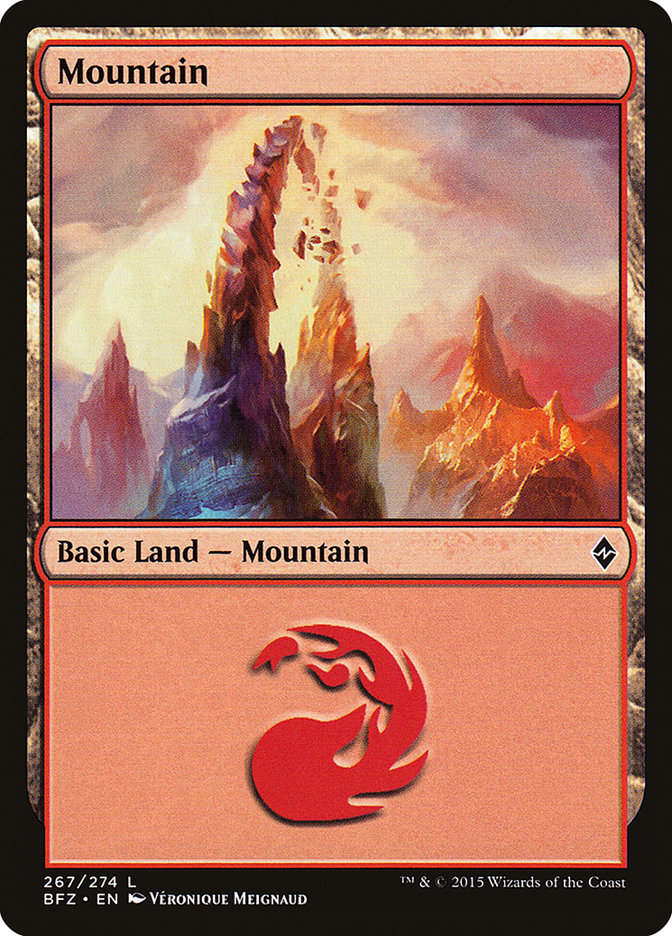 Mountain (267a) [Battle for Zendikar] | GrognardGamesBatavia