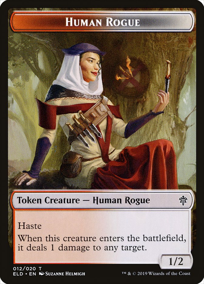 Human Rogue Token [Throne of Eldraine Tokens] | GrognardGamesBatavia