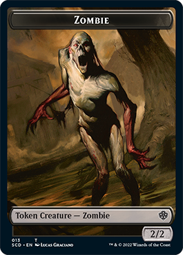 Zombie // Zombie Knight Double-Sided Token [Starter Commander Decks] | GrognardGamesBatavia