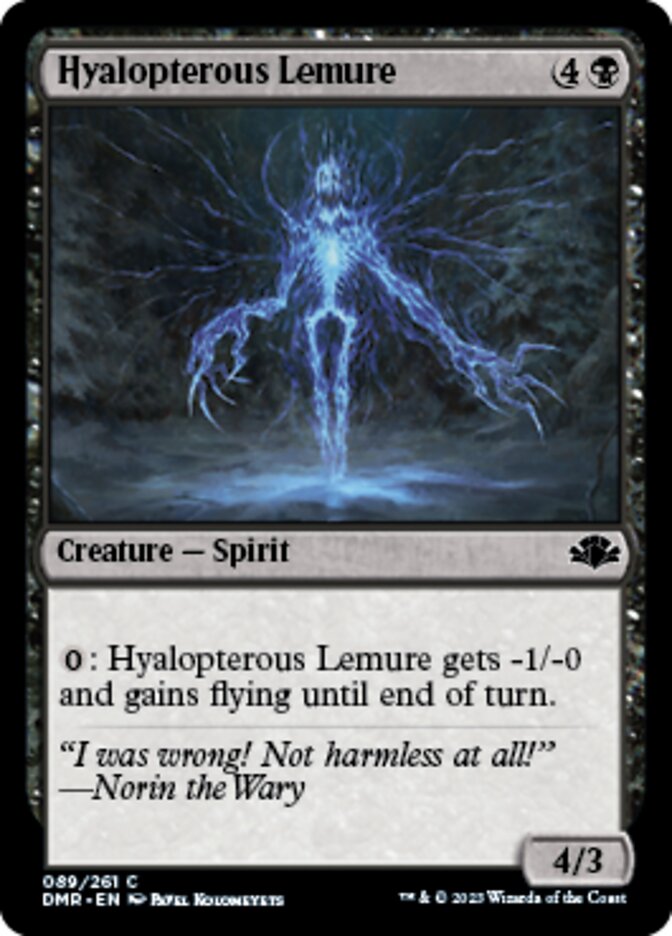 Hyalopterous Lemure [Dominaria Remastered] | GrognardGamesBatavia