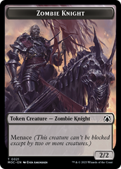 Zombie Knight // Human (6) Double-Sided Token [March of the Machine Commander Tokens] | GrognardGamesBatavia