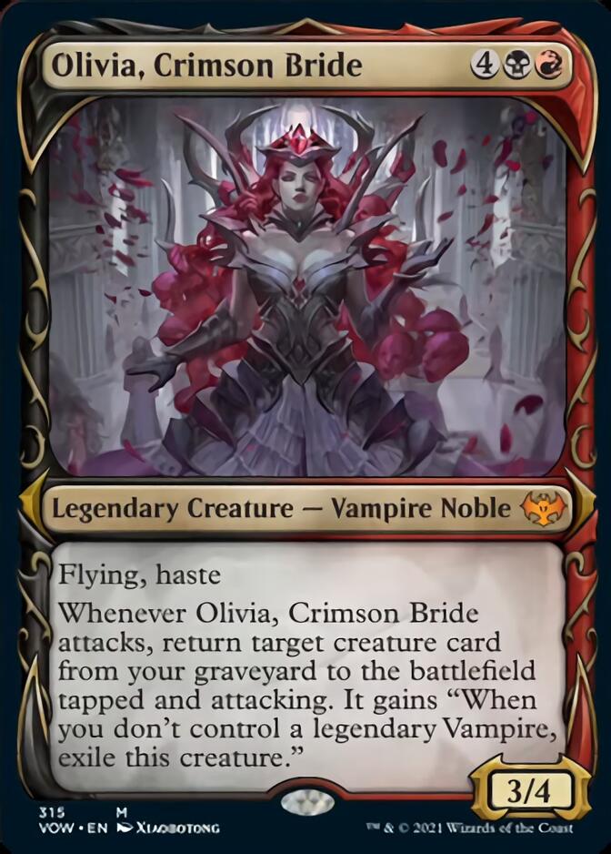 Olivia, Crimson Bride (Showcase Fang Frame) [Innistrad: Crimson Vow] | GrognardGamesBatavia