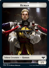 Human (001) // Zombie (005) Double-Sided Token [Innistrad: Crimson Vow Tokens] | GrognardGamesBatavia