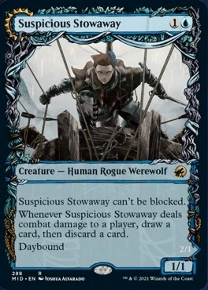 Suspicious Stowaway // Seafaring Werewolf (Showcase Equinox) [Innistrad: Midnight Hunt] | GrognardGamesBatavia