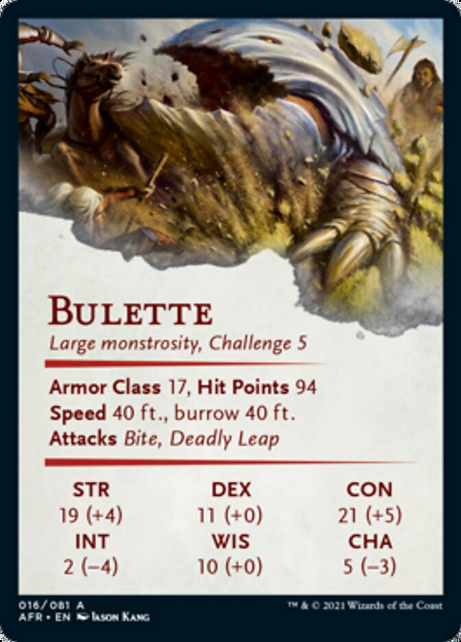 Bulette Art Card (Gold-Stamped Signature) [Dungeons & Dragons: Adventures in the Forgotten Realms Art Series] | GrognardGamesBatavia