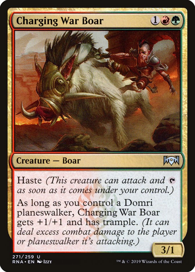 Charging War Boar [Ravnica Allegiance] | GrognardGamesBatavia