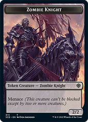 Zombie // Zombie Knight Double-Sided Token [Starter Commander Decks] | GrognardGamesBatavia