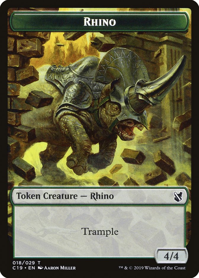 Rhino Token [Commander 2019 Tokens] | GrognardGamesBatavia