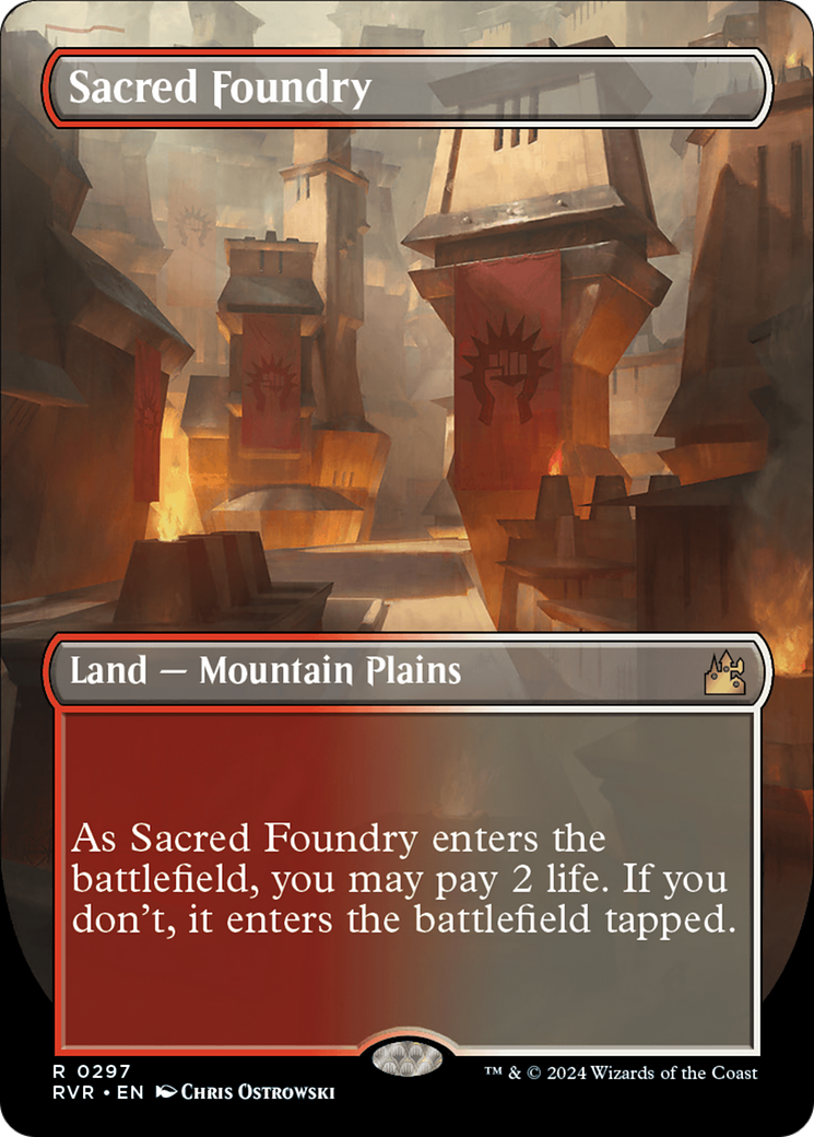 Sacred Foundry (Borderless) [Ravnica Remastered] | GrognardGamesBatavia