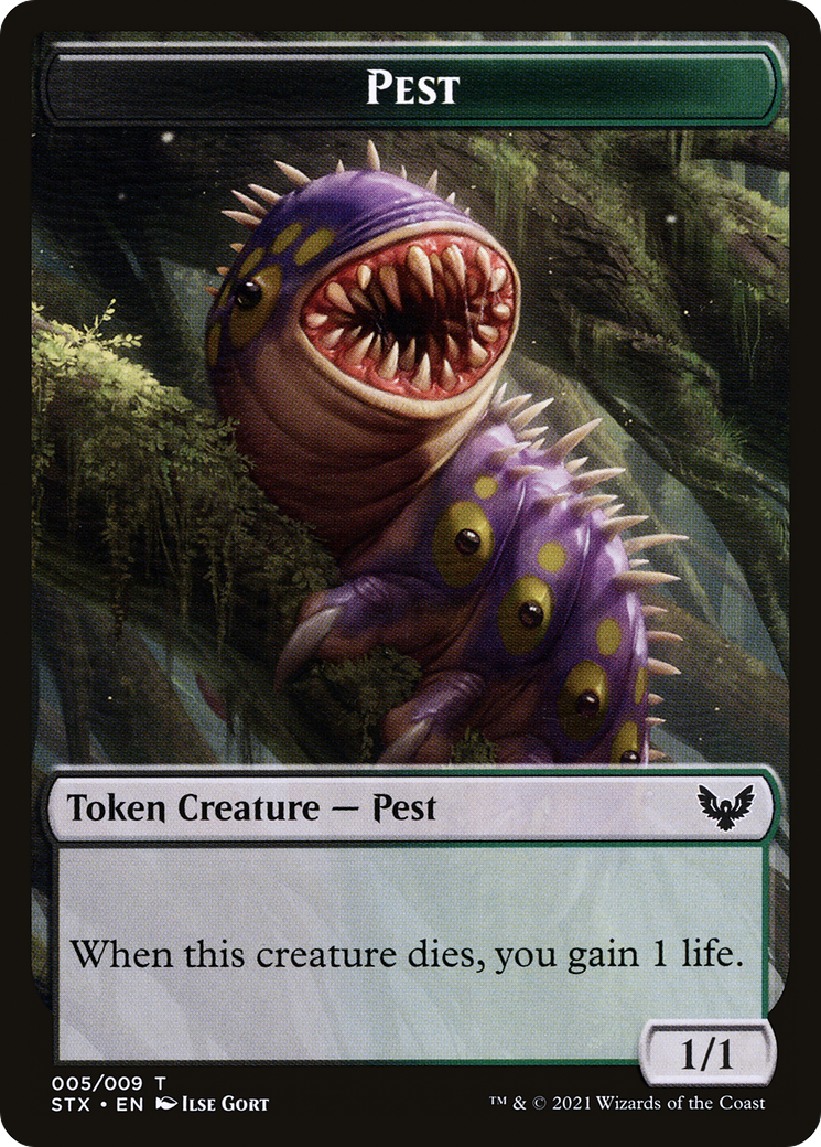 Pest // Jace, Telepath Unbound Emblem Double-Sided Token [Secret Lair: From Cute to Brute Tokens] | GrognardGamesBatavia