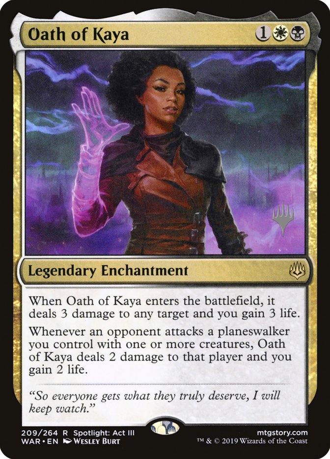 Oath of Kaya (Promo Pack) [War of the Spark Promos] | GrognardGamesBatavia