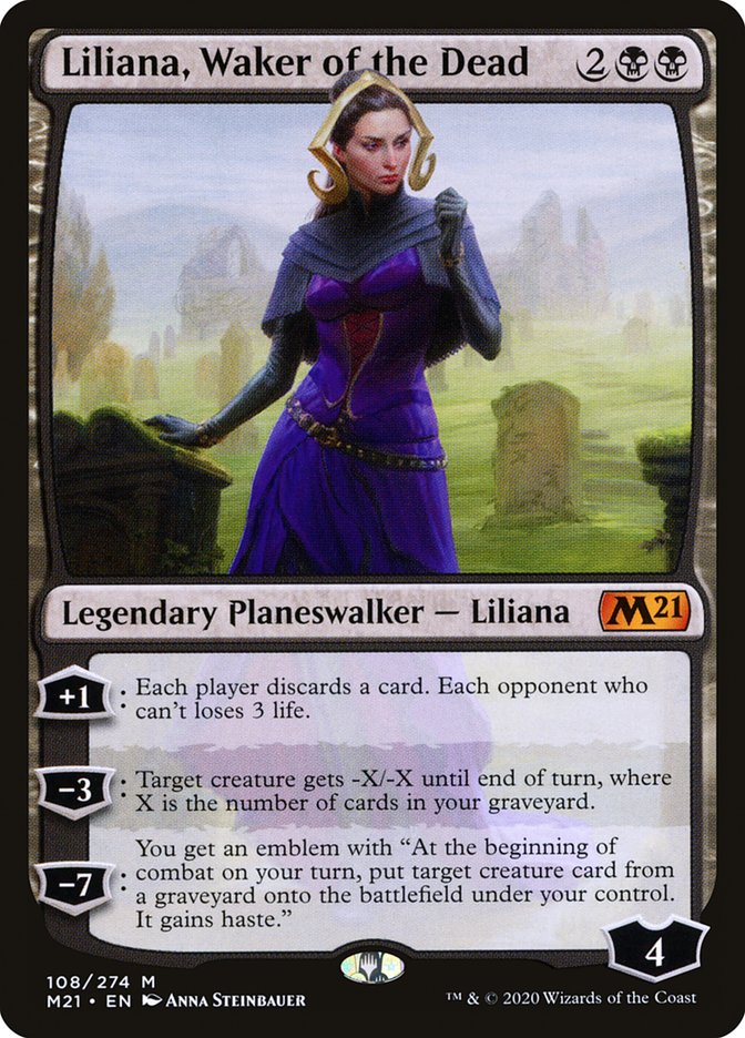 Liliana, Waker of the Dead [Core Set 2021] | GrognardGamesBatavia