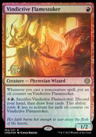 Vindictive Flamestoker [Phyrexia: All Will Be One Prerelease Promos] | GrognardGamesBatavia