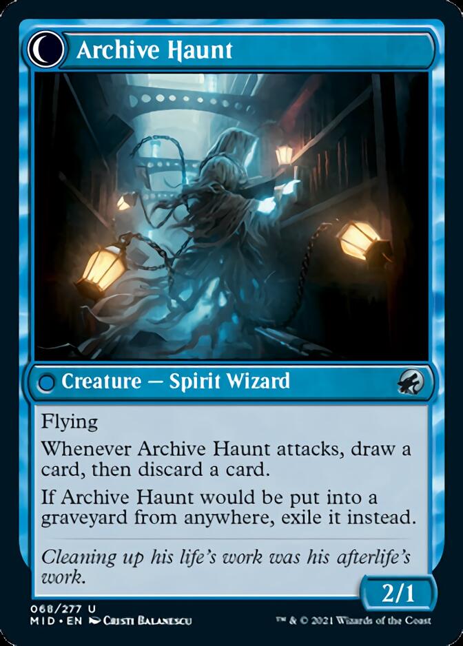 Overwhelmed Archivist // Archive Haunt [Innistrad: Midnight Hunt] | GrognardGamesBatavia